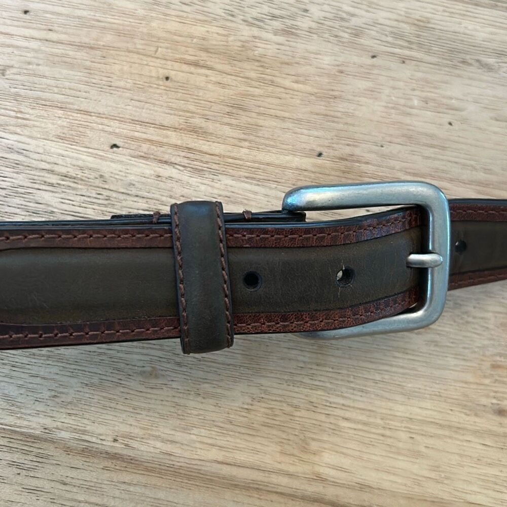 Columbia dark brown men's leather like belt size 42